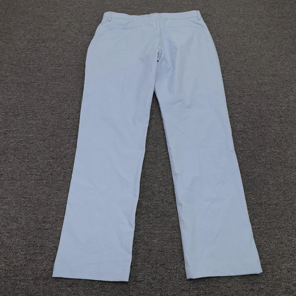 MAELREG Proflex Pants Mens 32x30 Light Blue Microfiber Chino Straight Leg Casual